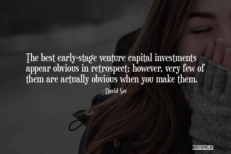 Venture Capital Quotes By David Sze