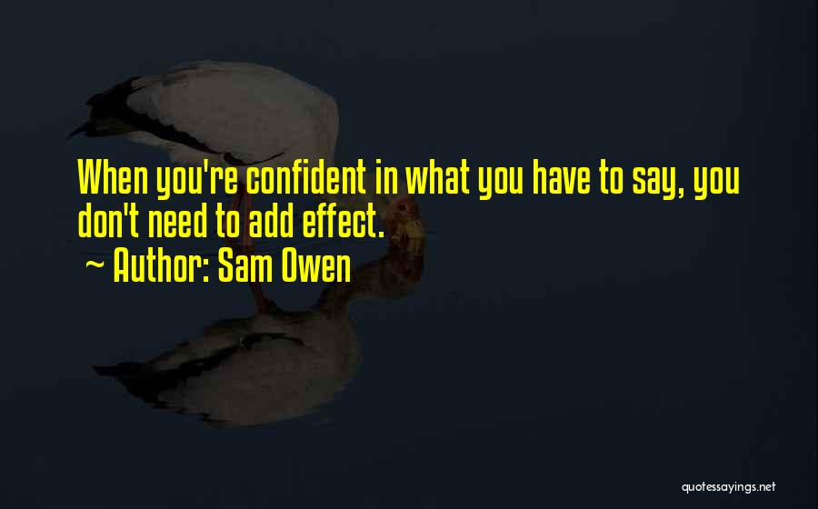Verbal Communication Quotes By Sam Owen