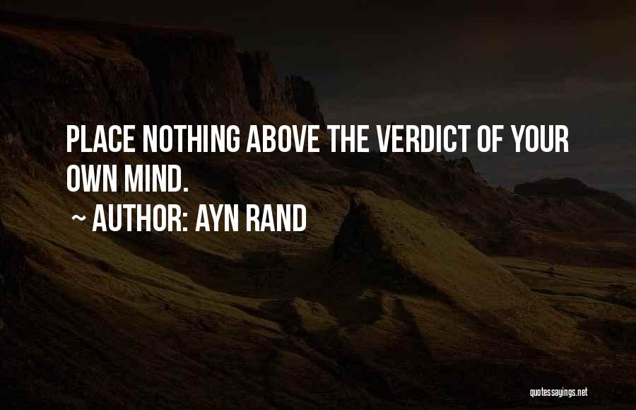 Verdict Quotes By Ayn Rand