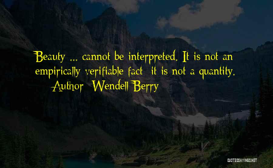 Verifiable Quotes By Wendell Berry