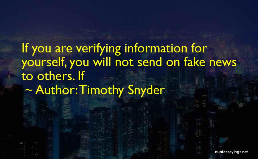 Verifying Quotes By Timothy Snyder