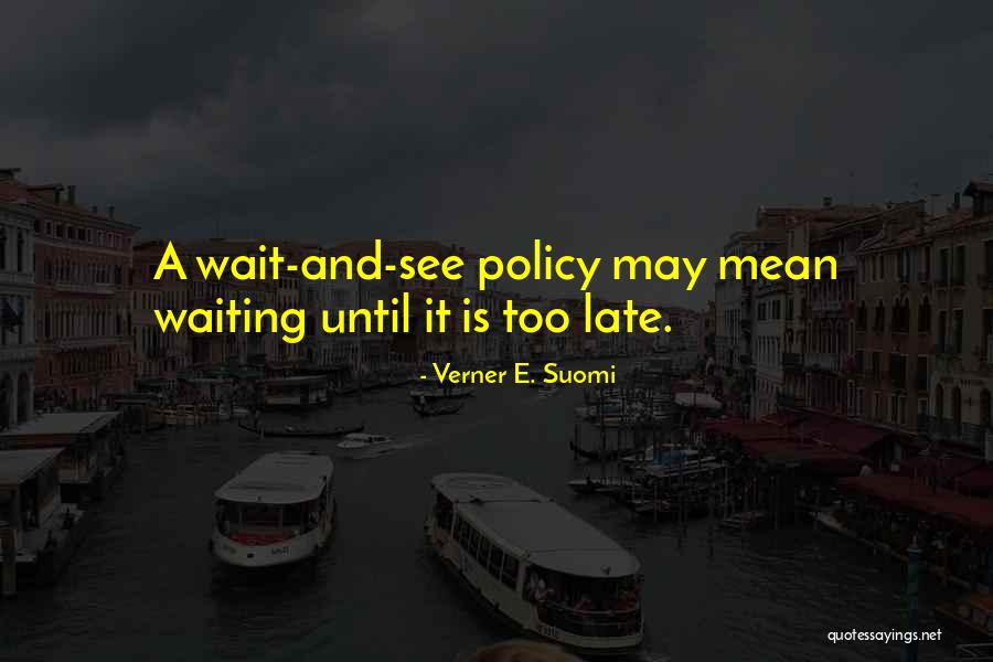 Verner Quotes By Verner E. Suomi Verner Quotes By Verner E. Suomi