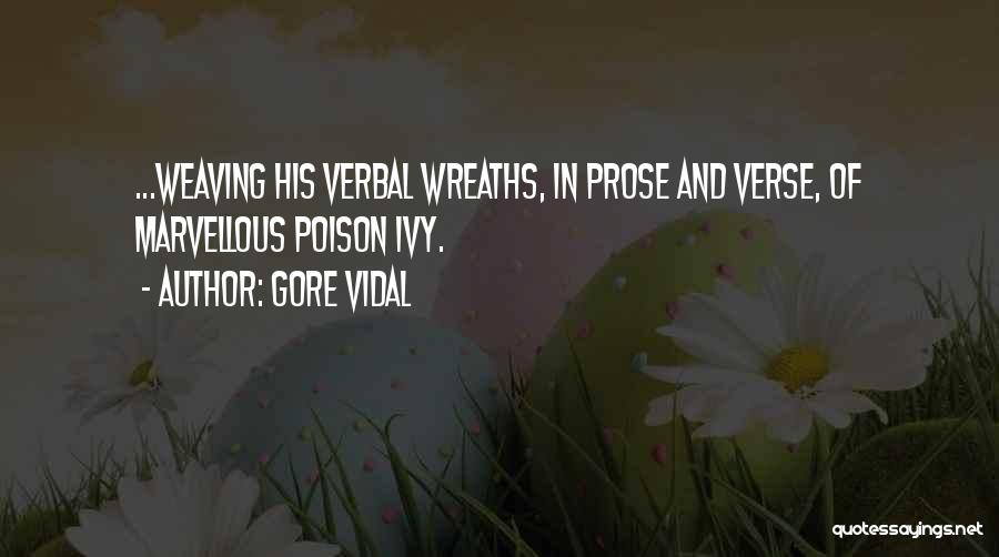 Verse Quotes By Gore Vidal