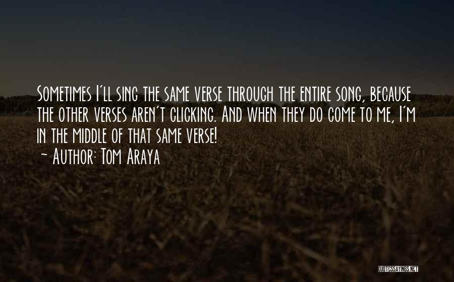 Verse Quotes By Tom Araya