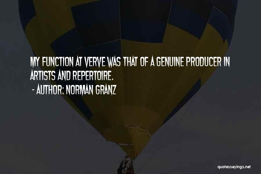 Verve Quotes By Norman Granz