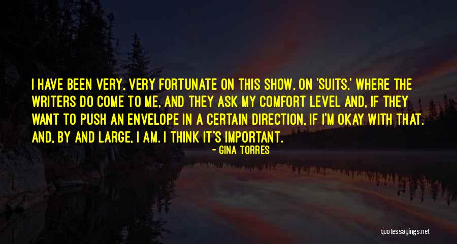 Very Fortunate Quotes By Gina Torres Very Fortunate Quotes By Gina Torres