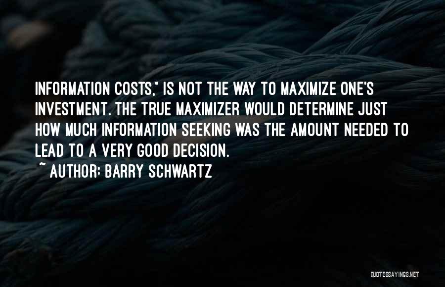 Very Good True Quotes By Barry Schwartz