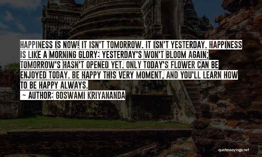 Very Happy Today Quotes By Goswami Kriyananda