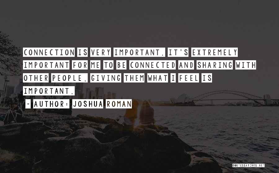 Very Important To Me Quotes By Joshua Roman