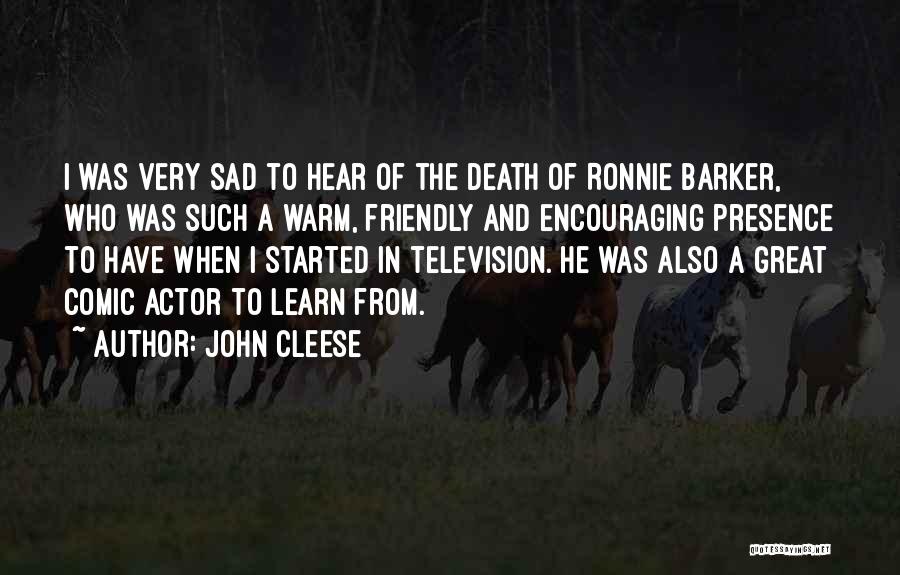 Very Sad Sad Quotes By John Cleese