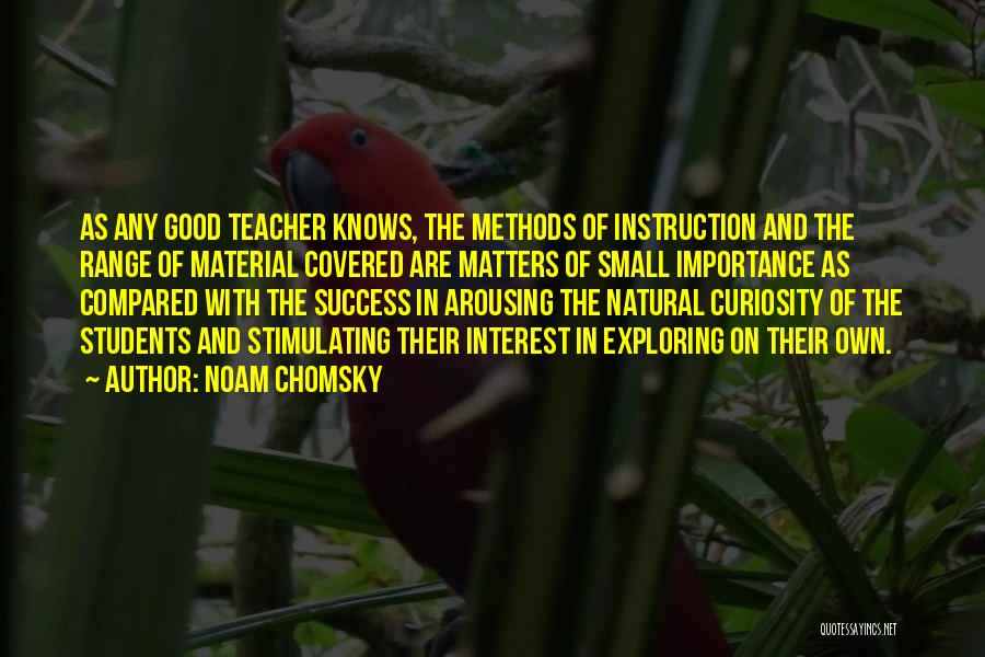 Very Small Success Quotes By Noam Chomsky