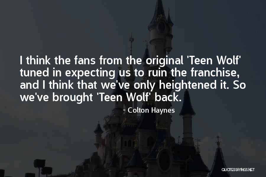 Vesprini Quotes By Colton Haynes Vesprini Quotes By Colton Haynes