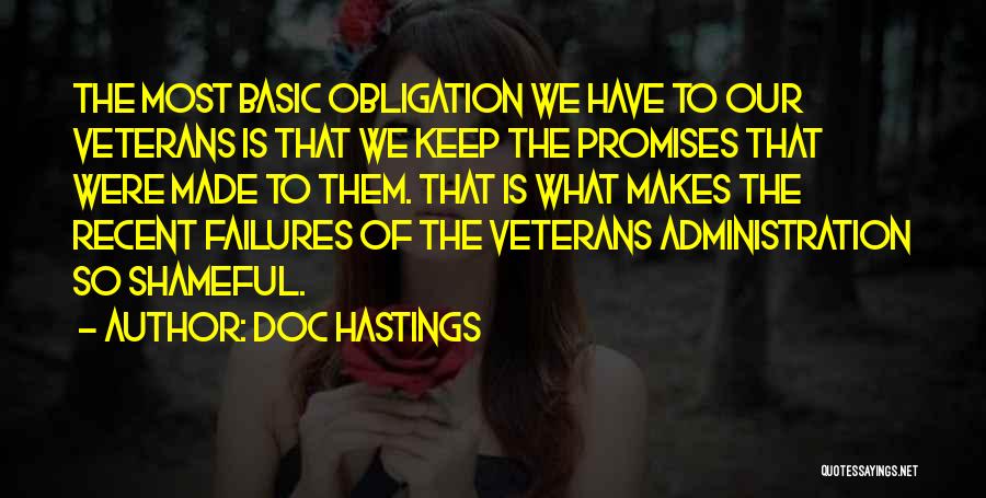 Veterans Administration Quotes By Doc Hastings