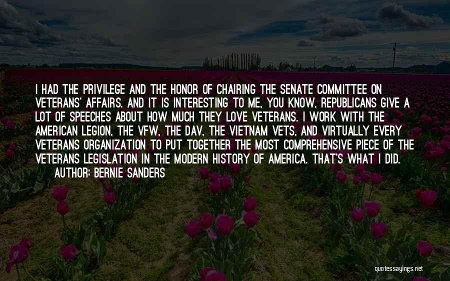 Veterans Affairs Quotes By Bernie Sanders