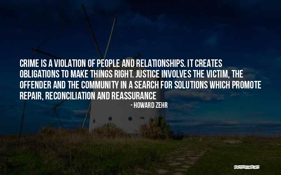 Victim Of Crime Quotes By Howard Zehr