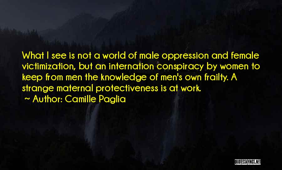 Victimization Quotes By Camille Paglia