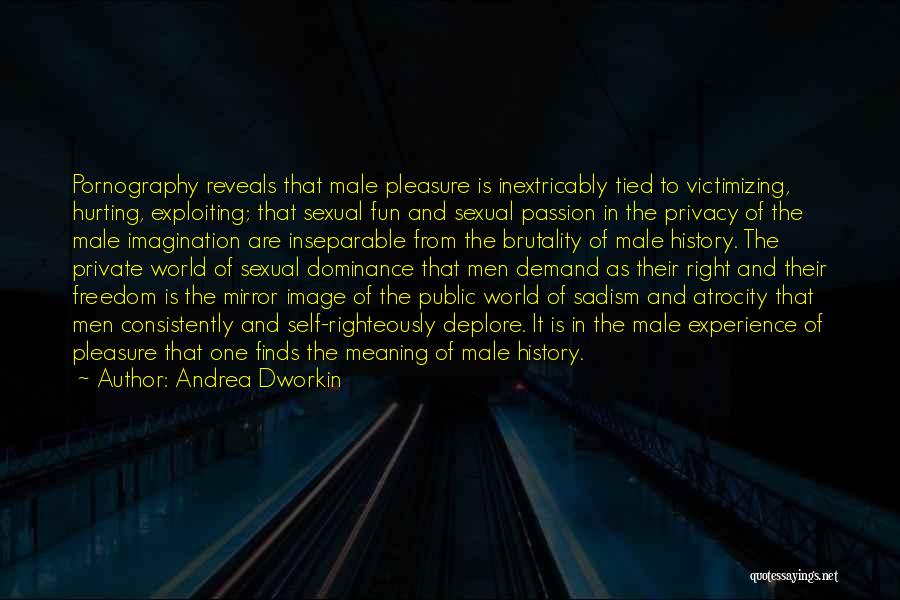 Victimizing Yourself Quotes By Andrea Dworkin