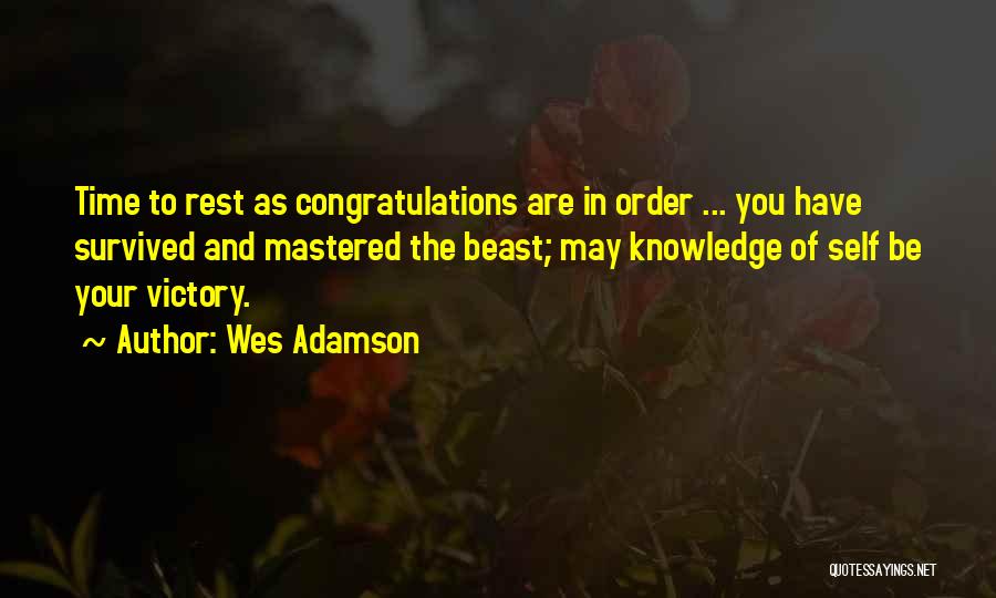 Victory And Success Quotes By Wes Adamson