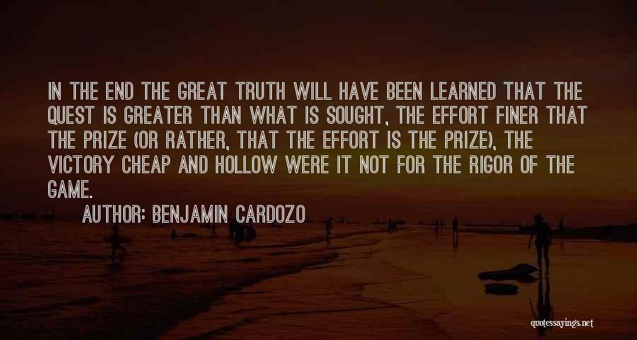 Victory Of Truth Quotes By Benjamin Cardozo