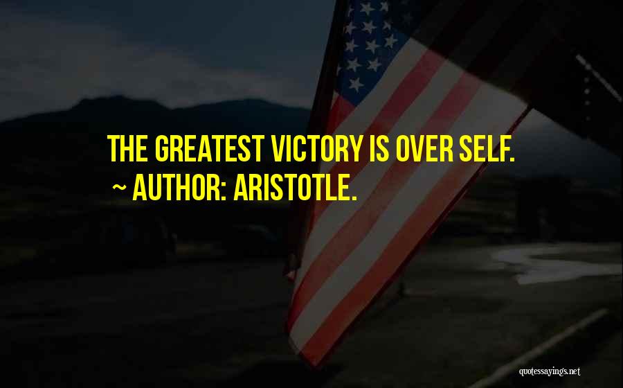 Victory Over Self Quotes By Aristotle.