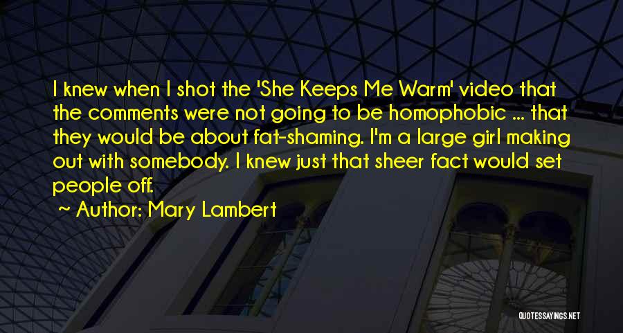 Video Making Quotes By Mary Lambert