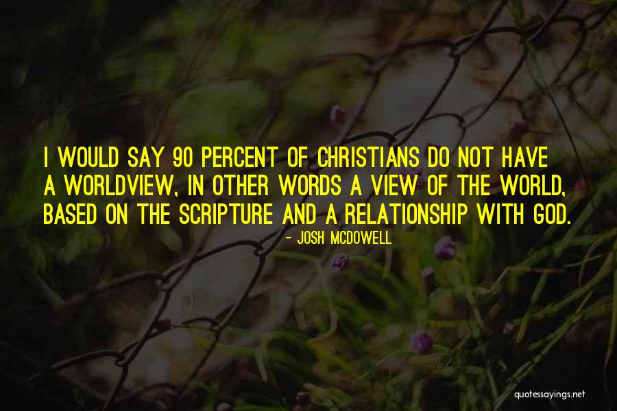 View On The World Quotes By Josh McDowell View On The World Quotes By Josh McDowell