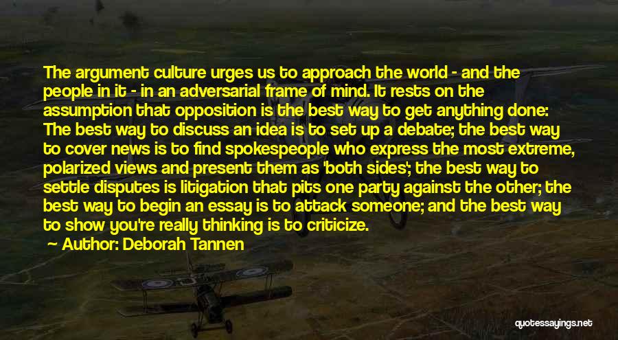 Views On The World Quotes By Deborah Tannen