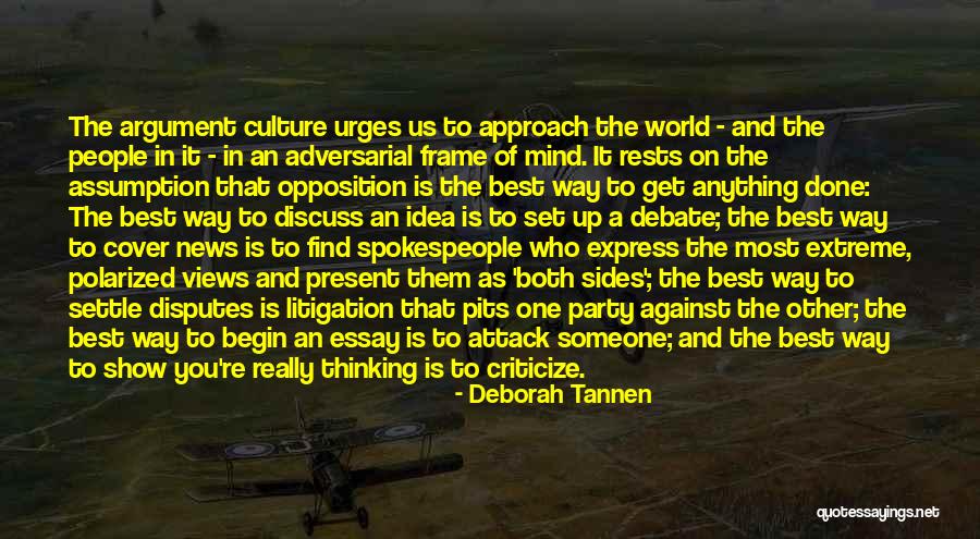 Views On The World Quotes By Deborah Tannen