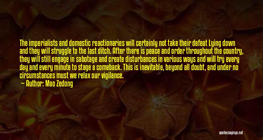 Vigilance Quotes By Mao Zedong