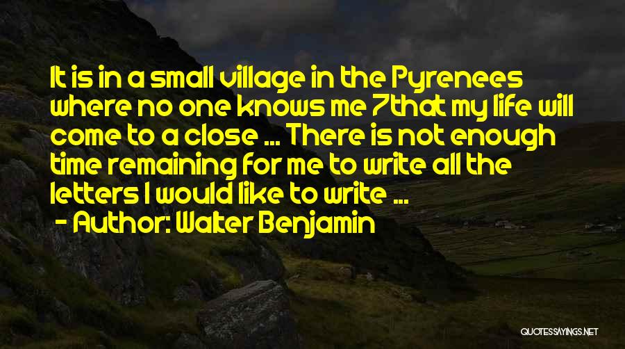 Village Life Quotes By Walter Benjamin
