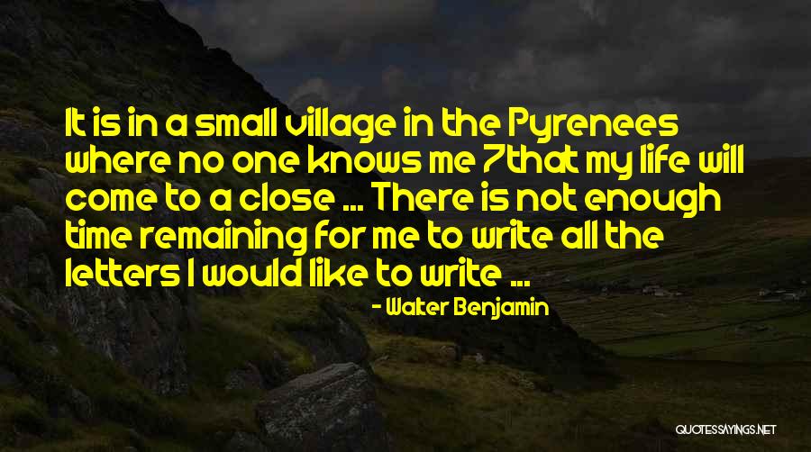 Village Life Quotes By Walter Benjamin