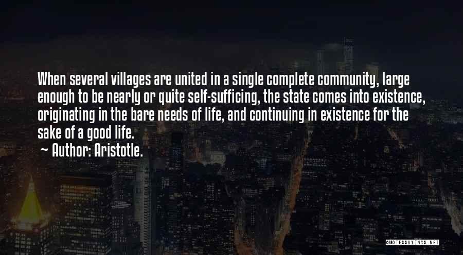 Villages Life Quotes By Aristotle.