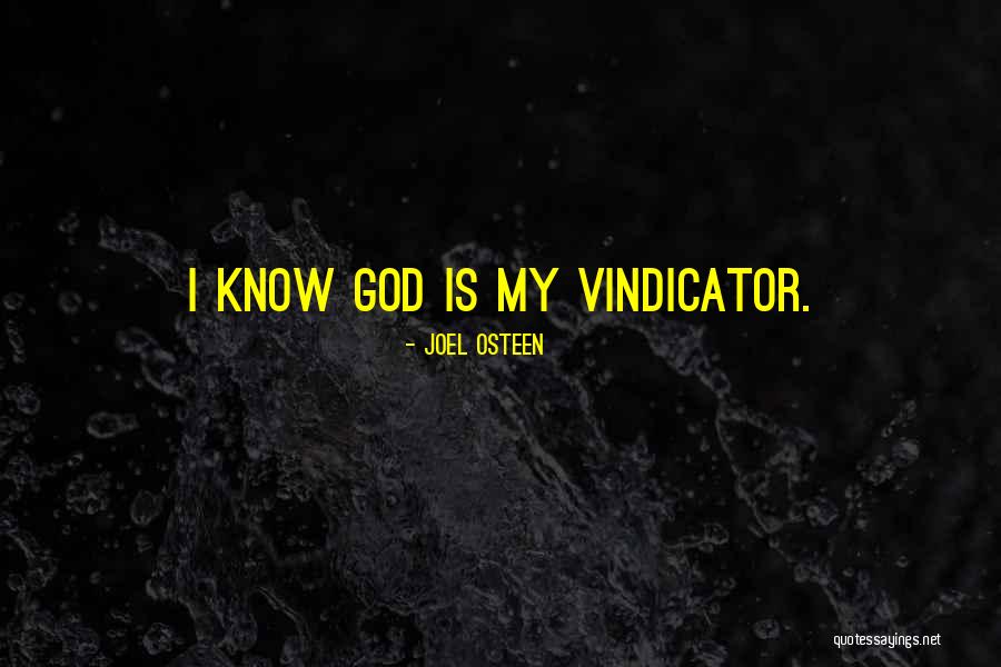 Vindicator Quotes By Joel Osteen