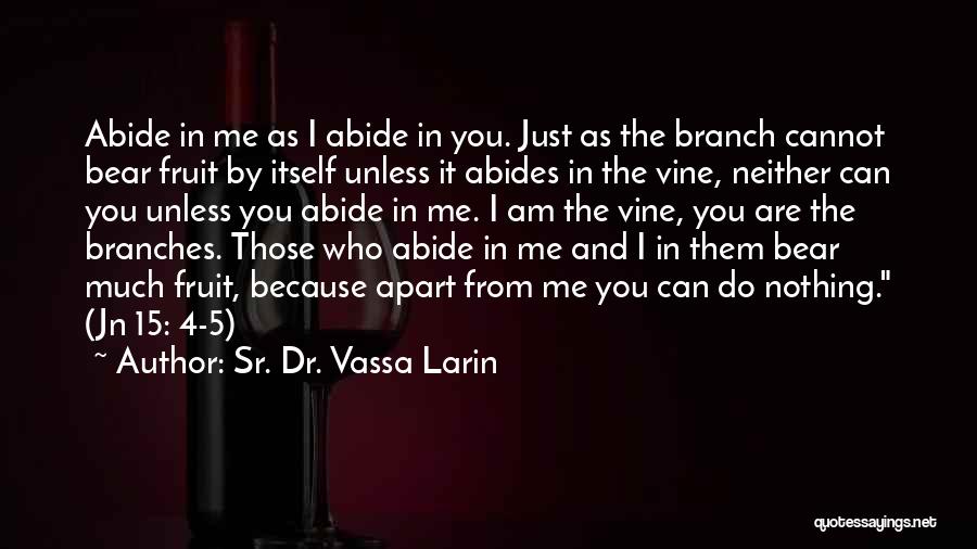 Vine And Branches Quotes By Sr. Dr. Vassa Larin