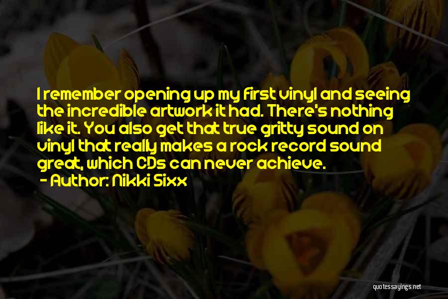 Vinyl Record Quotes By Nikki Sixx