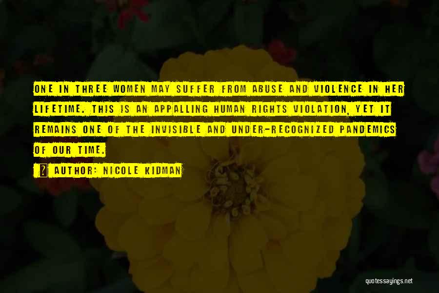 Violation Of Human Rights Quotes By Nicole Kidman
