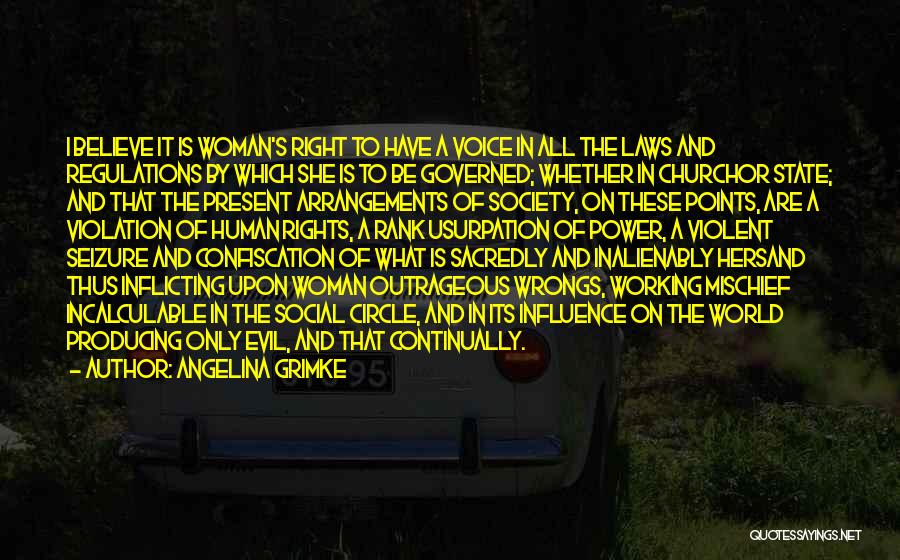 Violation Of Rights Quotes By Angelina Grimke