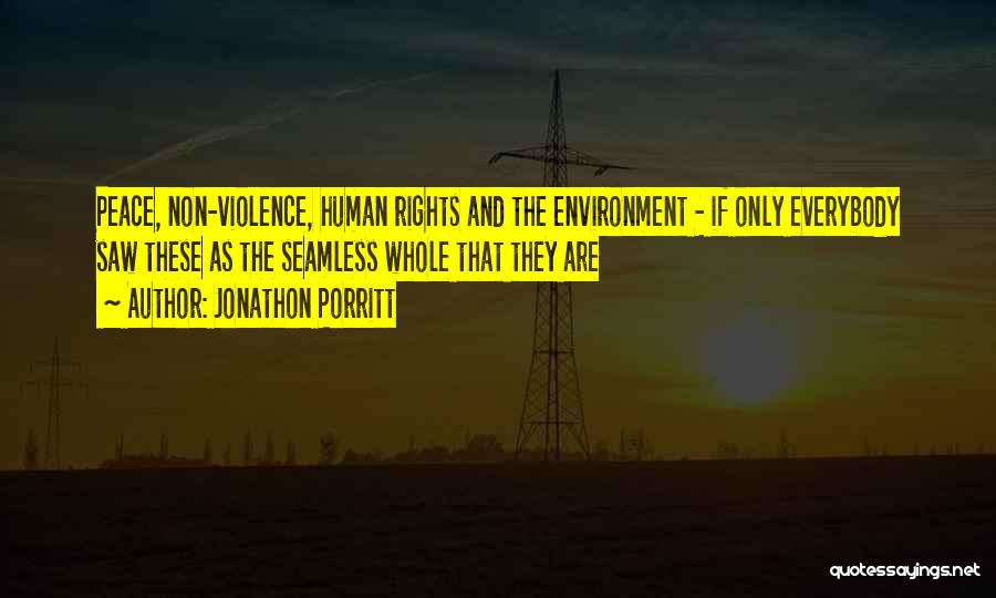 Violence And Peace Quotes By Jonathon Porritt