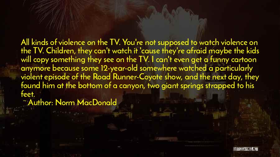 Violence On Tv Quotes By Norm MacDonald