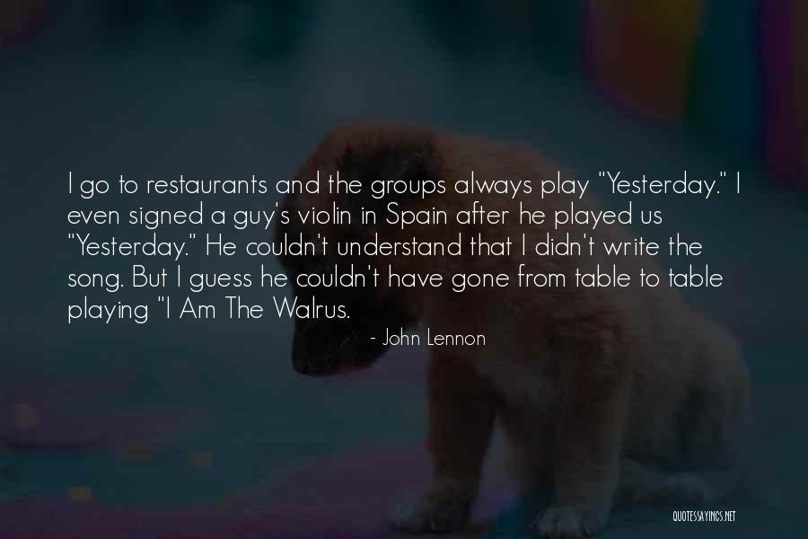 Violin Quotes By John Lennon