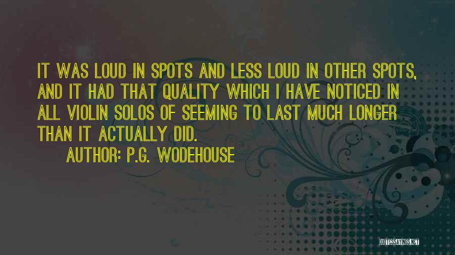 Violin Quotes By P.G. Wodehouse