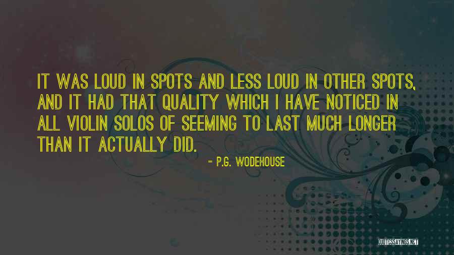 Violin Quotes By P.G. Wodehouse