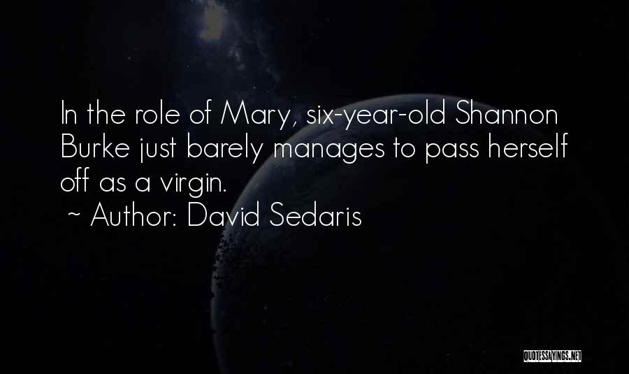 Virgin Mary Quotes By David Sedaris