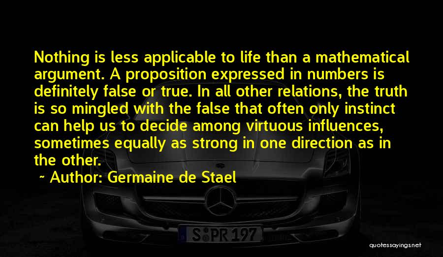 Virtuous Life Quotes By Germaine De Stael