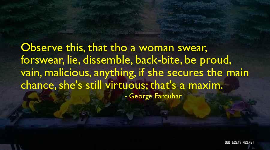 Virtuous Woman Quotes By George Farquhar