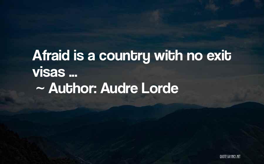 Visas Quotes By Audre Lorde