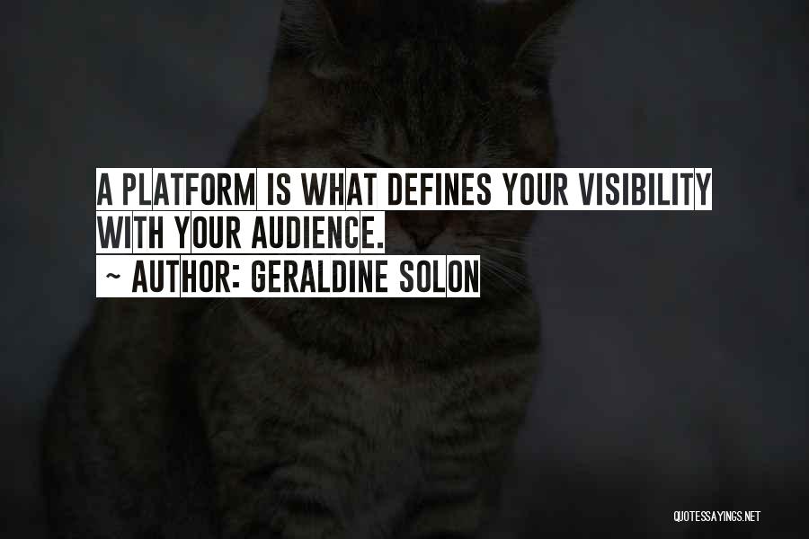 Visibility Quotes By Geraldine Solon