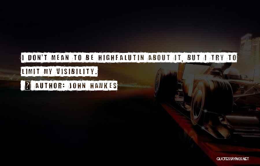 Visibility Quotes By John Hawkes