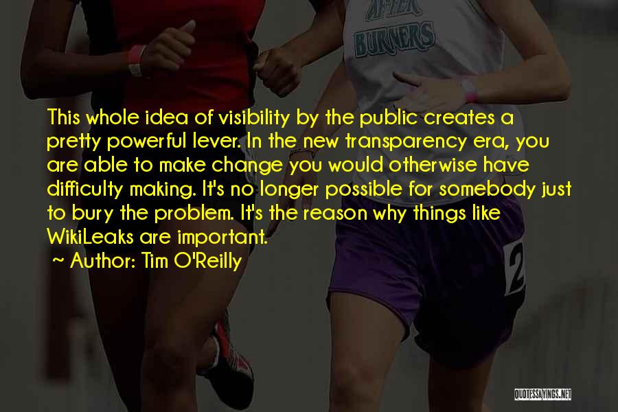 Visibility Quotes By Tim O'Reilly