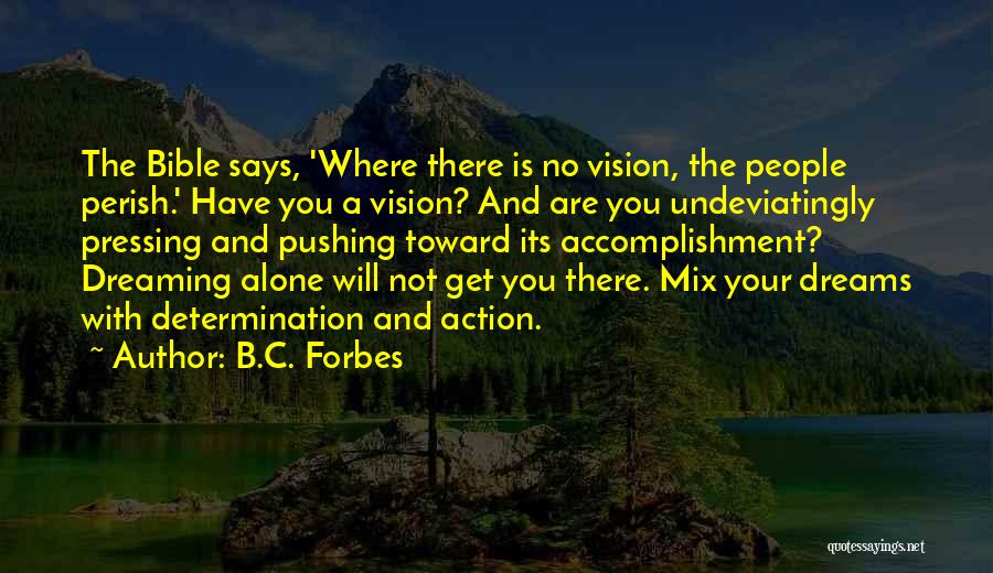 Vision And Dreams Quotes By B.C. Forbes